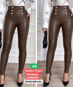 Spodnie skórzane Damskie,size s/m-l/xl,Paczka 12szt ,1 kolor