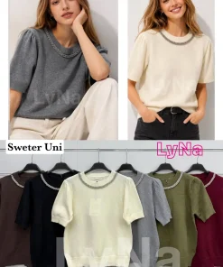 Swetry Damskie WŁOSKA,Size uni,paczka 6szt, mix kolor
