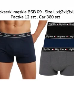 Bokserki MĘSKIE,Size l-3xl,paczka 12szt, mix kolor