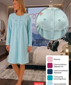 Koszule nocne Damskie,size m-3xl,paczka 10szt,mix kolor