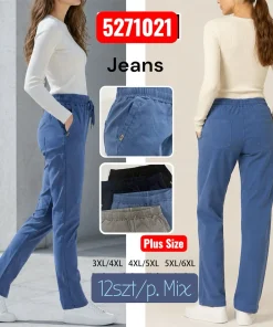 Jeansy damskie,Size 3xl/4xl-5xl/6xl,paczka 12szt, mix kolor