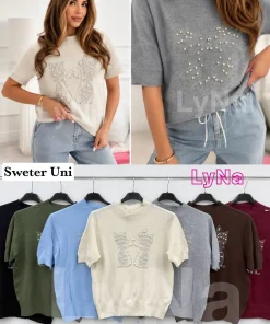 Swetry Damskie WŁOSKA,Size uni,paczka 6szt, mix kolor
