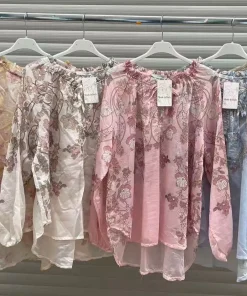 Bluzki Damskie WŁOSKA,Size uni,paczka 6szt, mix kolor
