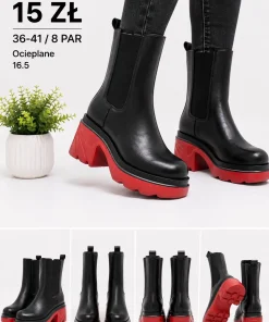 Buty Botki Damskie (36-41, 8par) 1 kolor