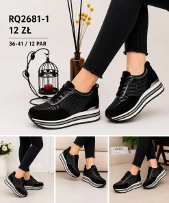 Buty Sportowe Damskie (36-41, 12par) 1 kolor
