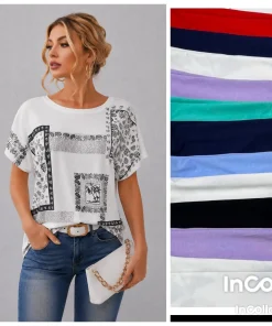 Bluzki Damskie,Size 2xl/3xl-4xl/5xl,paczka 12szt, mix kolor