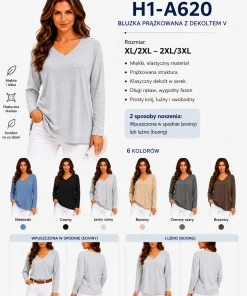 Bluzy Damskie,Size xl/2xl-2xl/3xl,paczka 12szt, mix kolor