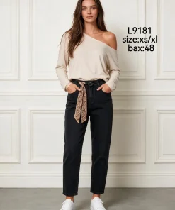 Jeansy Damskie,size xs-xl,Paczka 12szt,1kolor