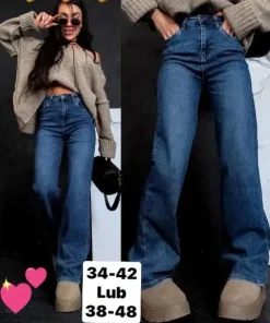 Jeansy Damskie, size 38-48,Paczka 10szt ,1kolor