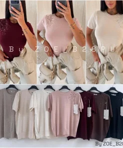 Swetry Damskie WŁOSKA,Size uni,paczka 6szt, mix kolo