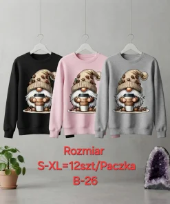 Bluzy, damskie,size s-xl,paczka 12szt,mix kolor
