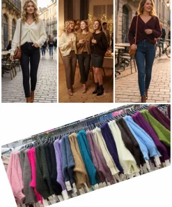 Swetry damskie, size uni,paczka 6szt,mix kolor