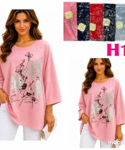Bluzki Damskie,Size 2xl/3xl-4xl/5xl,paczka 12szt, mix kolor