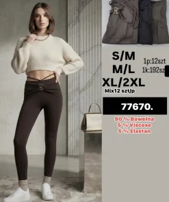 Leginsy Damskie,size s/m-xl/2xl,Paczka 12szt ,mix kolor