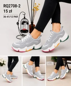 Buty Sportowe Damskie (36-41, 12par) 1 kolor