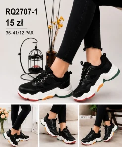 Buty Sportowe Damskie (36-41, 12par) 1 kolor