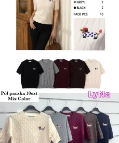 Swetry Damskie WŁOSKA,Size uni,paczka 6szt, mix kolor