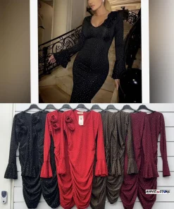 Sukienki Damskie WŁOSKA,Size uni,paczka 6szt, mix kolor
