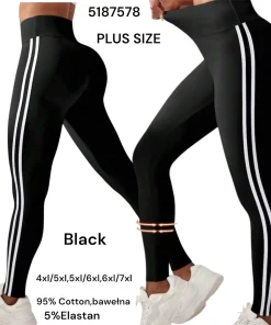 Legginsy Damskie,Size 4xl/5xl-6xl/7xl,paczka 12szt, 1 kolor