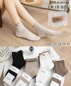 Skarpety Damskie,Size 35-42,paczka 40szt, mix kolor