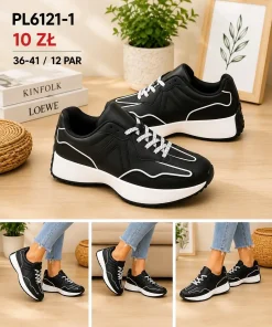 Buty Sportowe Damskie (36-41, 12par) 1 kolor
