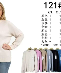 Swetry Damskie,size m/l-xl/2xl,Paczka 12szt ,mix kolor