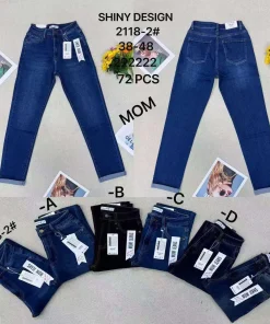 Jeansy damskie,size 38-48,paczka 12szt ,1 kolor