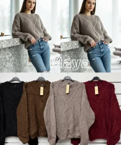 Swetry Damskie ,size uni,paczka 6szt ,mix kolor