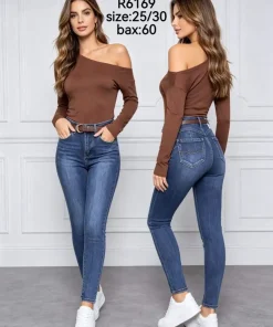 Jeansy Damskie, size 25-30,Paczka 12szt, 1 kolor
