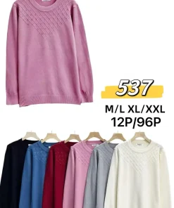 Swetry Damskie,size m/l-xl/2xl,Paczka 12szt ,mix kolor