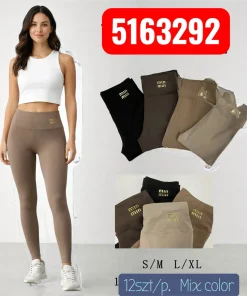 Legginsy damskie,size s/m-l/xl,paczka 12szt ,mix kolor