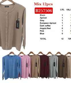 Swetry damskie ,size l/xl-2/3xl, Paczka 12szt ,mix kolor