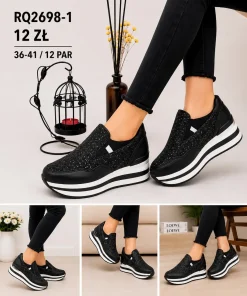 Buty Półbuty Damskie (36-41, 12par) 1 kolor