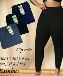 Legginsy Damskie,Size 6xl-9xl,paczka 12szt, mix kolor