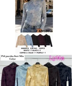 Bluzki Damskie WŁOSKA,Size uni,paczka 6szt, mix kolor