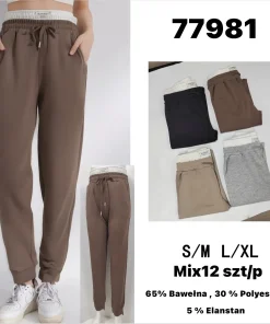 Spodnie Damskie, size s/m-l/xl,Paczka 12szt, mix kolor