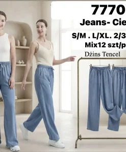 Jeansy Damskie,Size s/m-2xl/3xl,paczka 12szt, 1 kolor