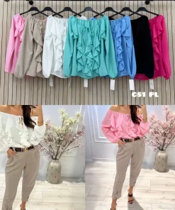 Bluzki Damskie WŁOSKA,Size uni,paczka 6szt, mix kolor