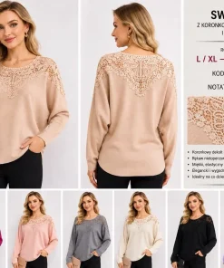 Swetry Damskie,Size l/xl-2xl/3xl,paczka 12szt, mix kolor