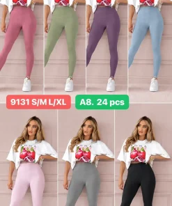 Legginsy Damskie,Size s/m-l/xl,paczka 24szt, mix kolor