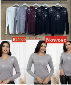 Swetry Damskie ,size uni,paczka 10szt,mix kolor