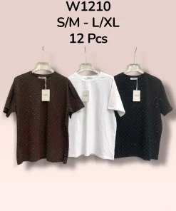 Bluzki damskie,size s/m-l/xl,Paczka 12szt,mix kolor