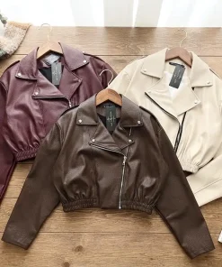 Kurtki skórzane damskie, size uni,paczka 6szt,mix kolor