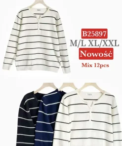 Swetry Damskie ,size m/l-xl/2xl,paczka 12szt,mix kolor