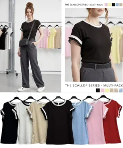 Bluzki damskie WŁOSKA,Size uni ,paczka 6 szt mix kolor