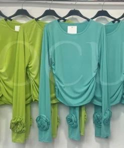 Bluzki Damskie WŁOSKA,Size uni,paczka 6szt, mix kolo