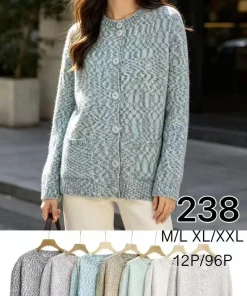 Swetry DAMSKI ,size m/l-xl/2xl,Paczka 12szt ,mix kolor