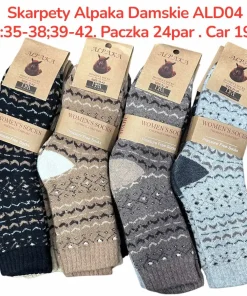 Skarpety Damskie,size 35-42,Paczka 24szt ,mix kolor