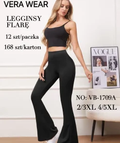Legginsy Damskie ,Size 2xl/3xl-4xl/5xl ,Paczka 12szt, 1 kolor