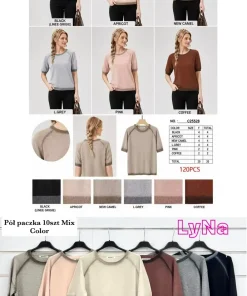 Swetry Damskie WŁOSKA,Size uni,paczka 6szt, mix kolor